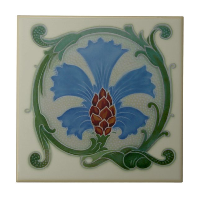 Carreau Art nouveau inhabituel Corn Bros Floral Repro Anti (Devant)