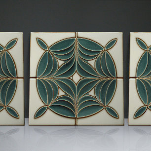 Carreau Art Nouveau Inspiré Classique Floral Géométrique