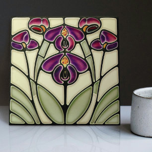 Carreau Art Nouveau Nemesia 'Dazzle-Me Lilac' symétrique