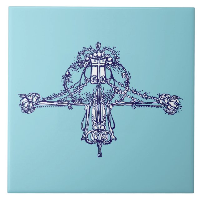 Carreau Art Nouveau ornement par Jessie Marion King (Devant)
