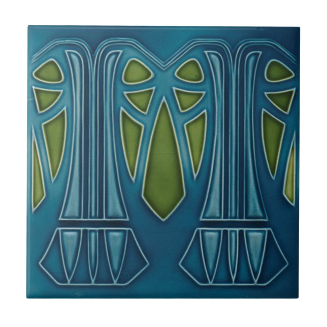 Carreau Art Nouveau - Palmier (Devant)
