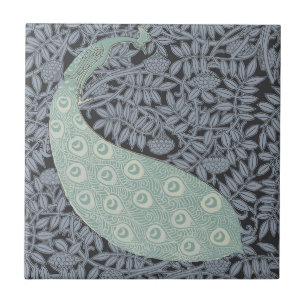 Carreau Art Nouveau Peacock Classic Vintage Bird
