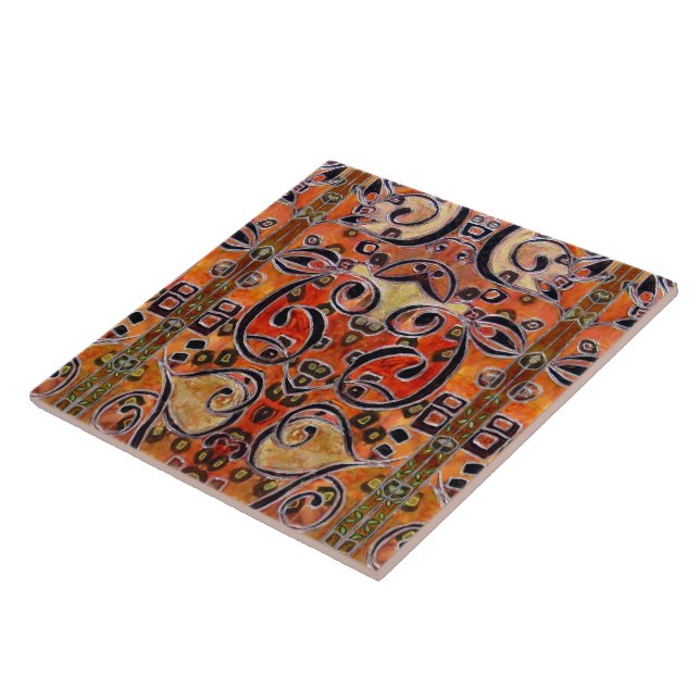 Carreau Art Nouveau (peinture) (Côté)