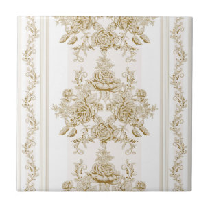 Carreau Art nouveau,Toile,floral,pattern,beige,chic,elegan