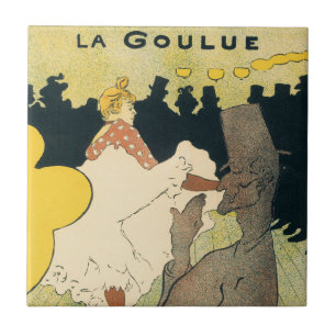 Carreau Art Nouveau vintage, La Goulue par Toulouse Lautre