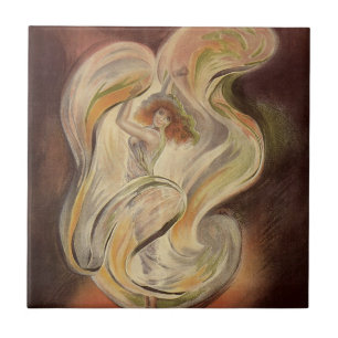 Carreau Art Nouveau vintage, La Loie Fuller danseuse moder