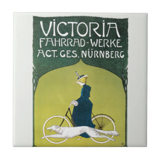 Carreau Art Nouveau vintage, Victoria Fahrrad Werke, Rehm