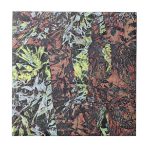 Carreau Art numérique fleuri motif à l'arbre