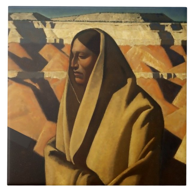 Carreau Art occidental "Earth Knower" par Maynard Dixon (Devant)