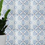 Carreau Art Op Bleu Et Blanc Abstrait Géométrique Moderne<br><div class="desc">Décor moderne Abstrait en carrelage de style op art dans les tons bleu,  blanc et beige.</div>