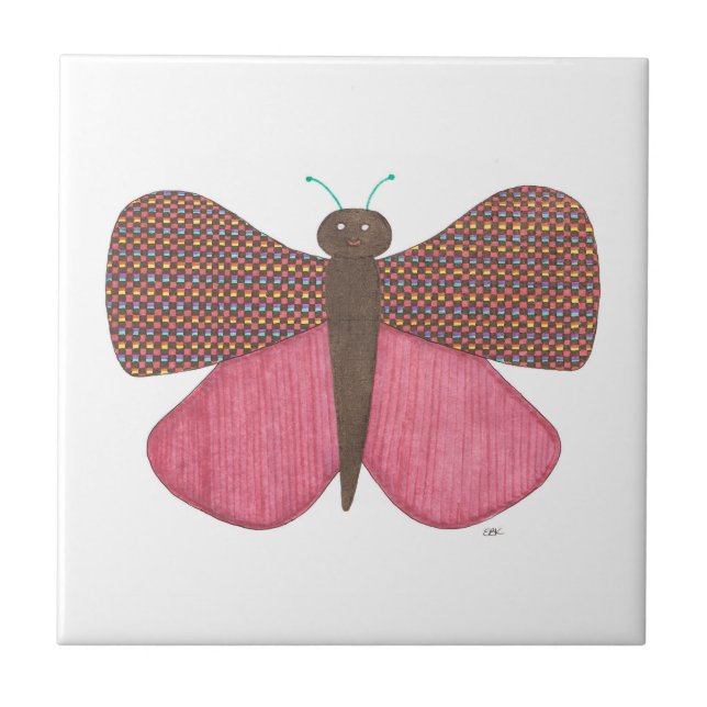 Carreau Art Papillon unique Tile-Erin Brie Art céramique T (Devant)