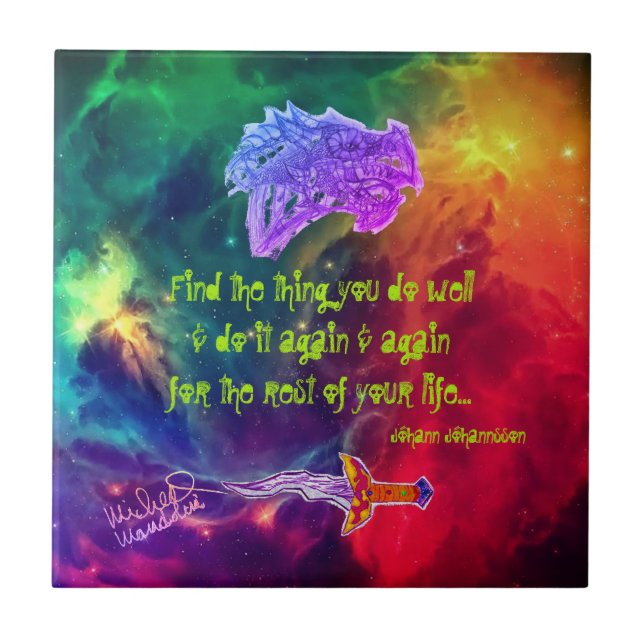 Carreau Art par Micheal Inspiration Dragon Carrelage céram (Devant)