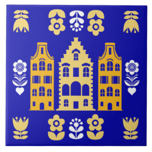 Carreau Art populaire néerlandais traditionnel Impression