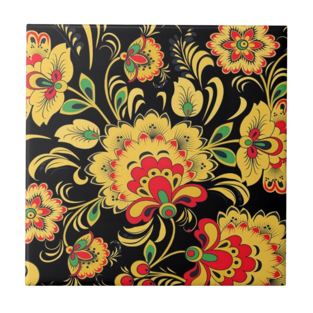 CARREAU ART POPULAIRE RUSSE (Devant)