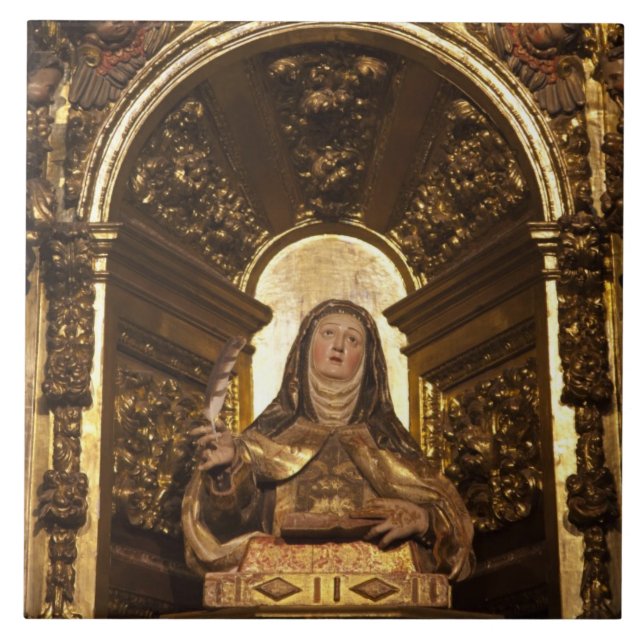 Carreau art religieux représentant Santa Teresa (Devant)