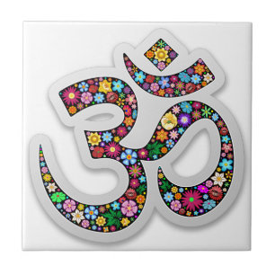 Carreau Art symbolique floral Namaste