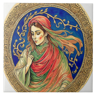 Carreau Art traditionnel de céramique adalusienne no 8