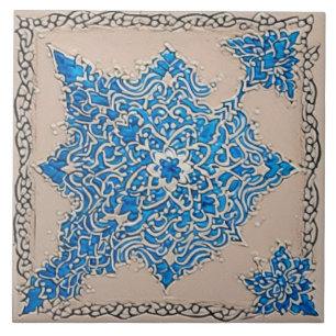 Carreau Art traditionnel de céramique adalusienne no 9