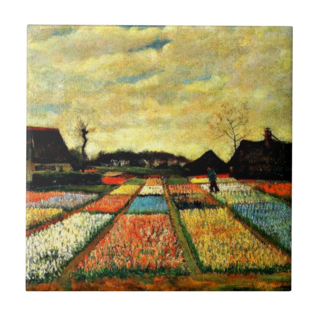 Carreau Art Van Gogh : Lits de fleurs en Hollande (Devant)