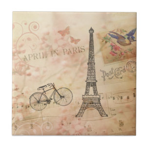 Carreau Art vintage de Tour Eiffel