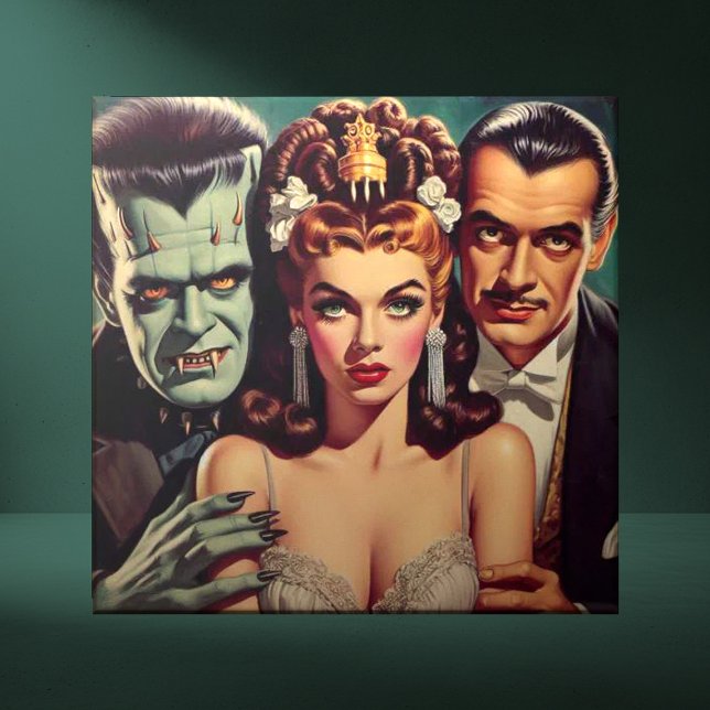 Carreau Art vintage Déplaisant Horreur (Créateur téléchargé)