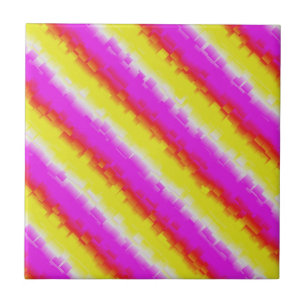 Carreau Artdeco rose Jaune Artdeco Arc-en-ciel rayures
