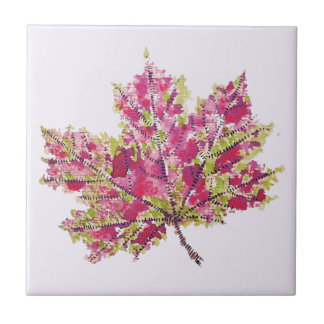 Carreau Artefact De Chute - Aquarelle Boho En Violet