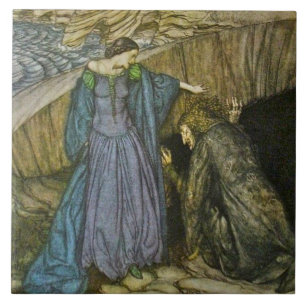 Carreau Arthur Rackham Romance de la Tuile en céramique Ki