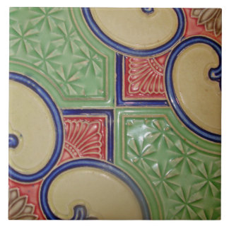 Carreau Artisan floral d'art de majolique vintage de