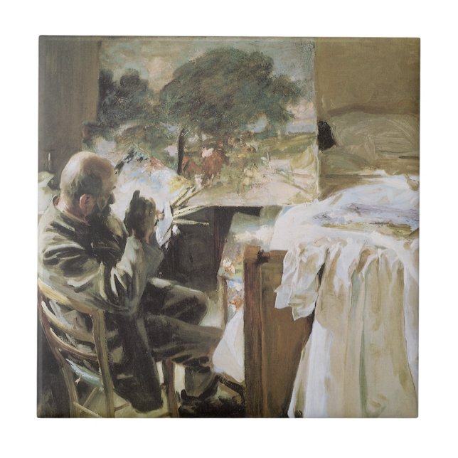 Carreau Artiste dans son studio par John Singer Sargent (Devant)