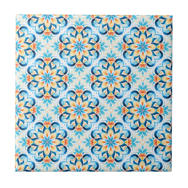 Carreau Artiste Motif chinoise traditionnelle (Devant)