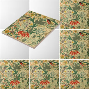 Carreau Arts & Artisanat Oiseaux & Fleurs Motif par Voysey