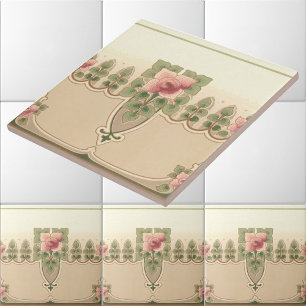 Carreau Arts & Artisanat ou Mission Style Rose Hérisson