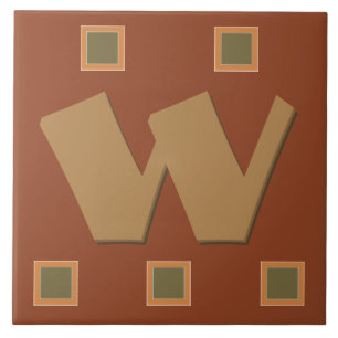 Carreau Arts et Crafts-Squares-Earthtone_Monogrammed