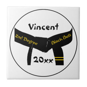 Carreau Arts martiaux Deuxième degré Black Belt Tile