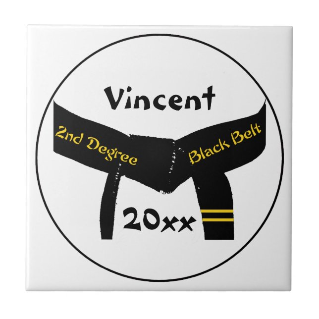 Carreau Arts martiaux Deuxième degré Black Belt Tile (Devant)
