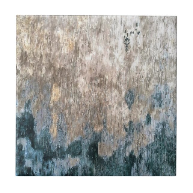 Carreau Artwork Abstrait décoratif gris bleu (Devant)