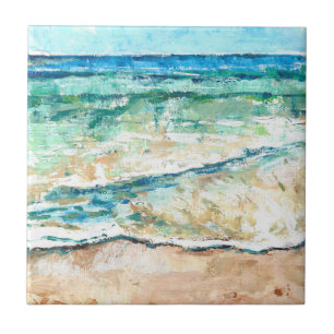 Carreau Artwork littoral Abstrait Beach