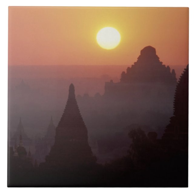 Carreau Asie, Birmanie, (Myanmar), Pagan (Bagan) Le temple (Devant)