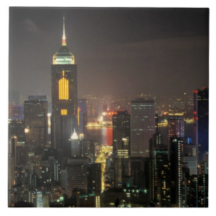 Carreau Asie, Chine, Hong Kong, centre depuis Stubbs road