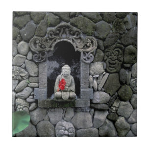 Carreau Asie, Indonésie, Bali. Sanctuaire de Bouddha