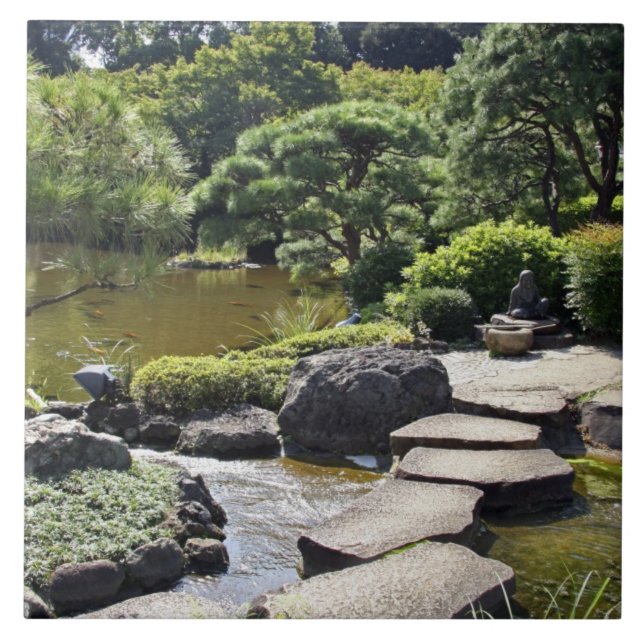 Carreau Asie, Japon, Tokyo. Le Jardin Japonais au (Devant)