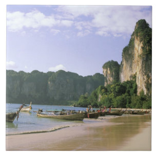 Carreau Asie, Thaïlande, Krabi. Plage de West Railay, long