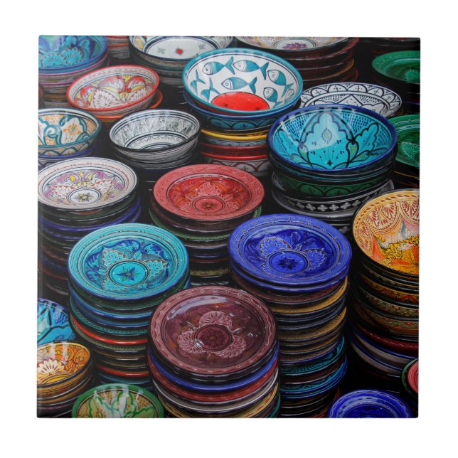 Carreau Assiettes Marocaines Au Marché (Devant)