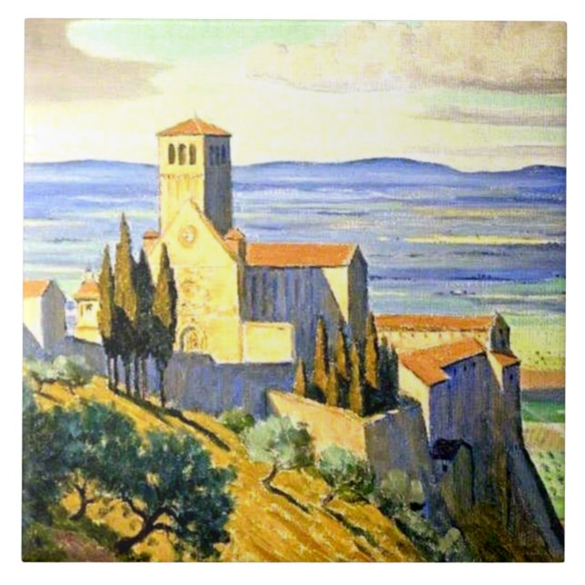 Carreau Assise, Italy - fine art painting (Devant)