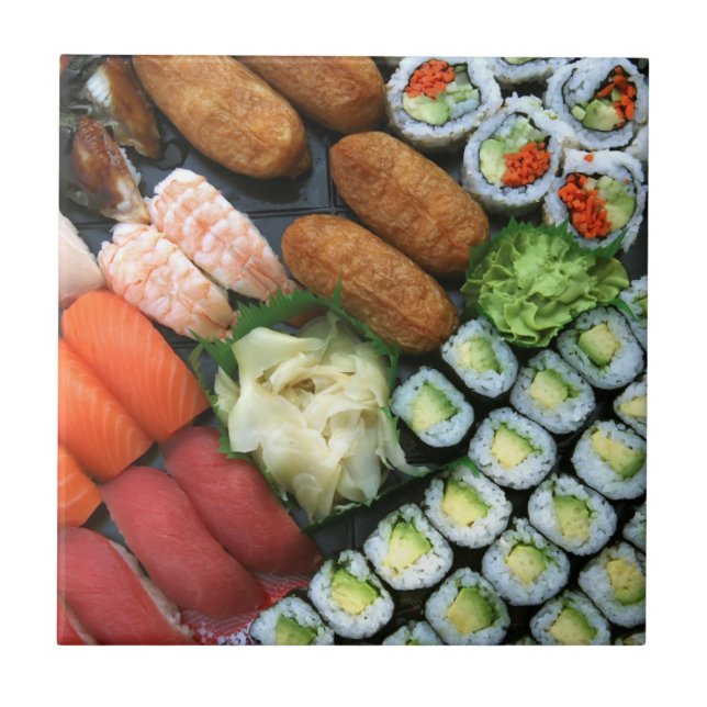 Carreau Assortiment de sushis japonais favoris (Devant)