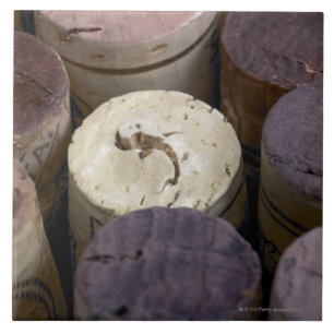 Carreau Assortiment des lièges utilisés, macro. Les liè