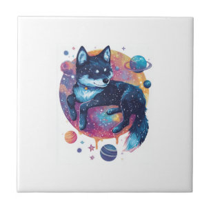 Carreau Astral Akita - Chien de l'Espace Cosmique