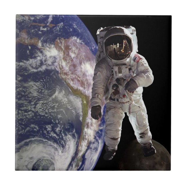 Carreau Astronaute en céramique (Devant)