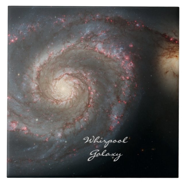 Carreau Astronomie & Whirpool Galaxy Spiral / Hubble (Devant)